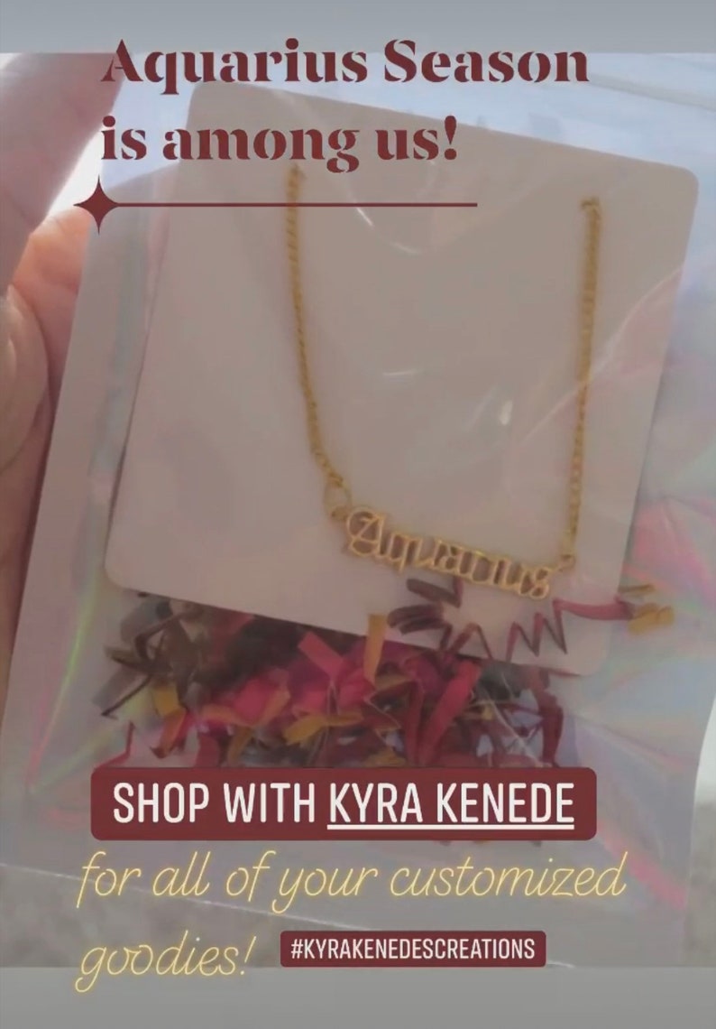 Zodiac word necklace