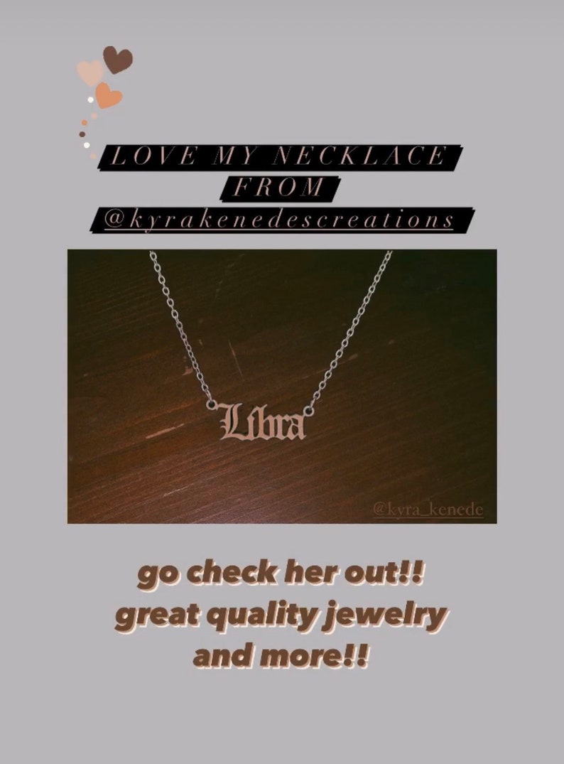 Zodiac word necklace