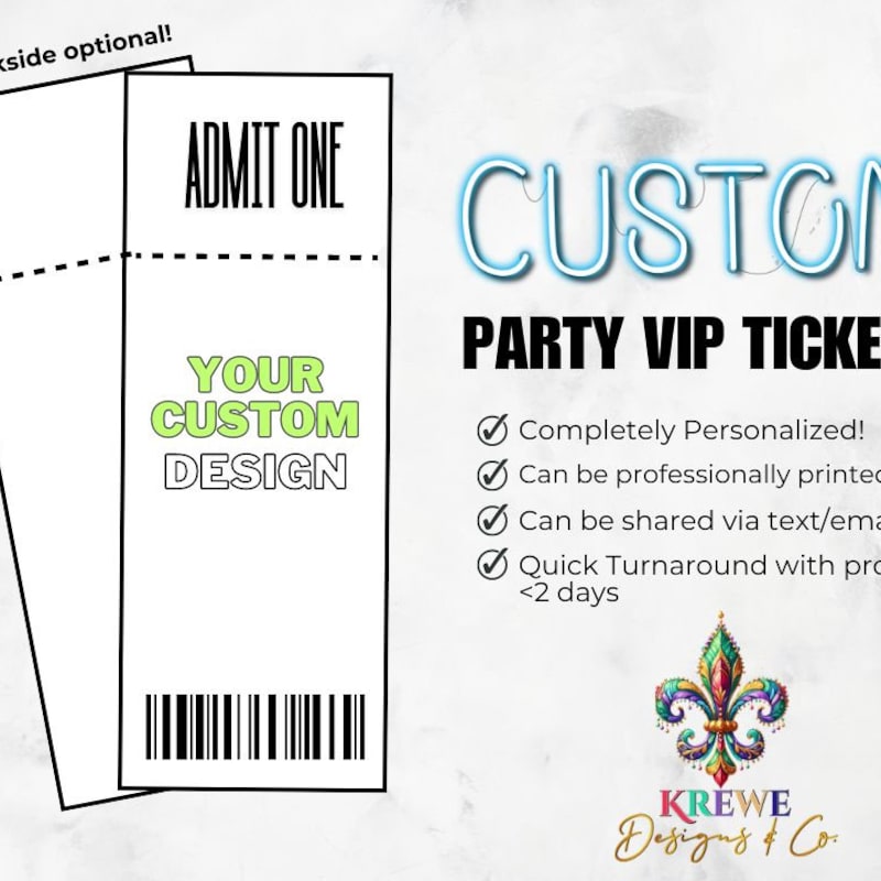 Vip Tickets Template - Etsy