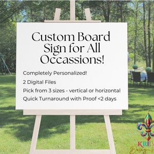 Letrero de fiesta de bienvenida personalizado para todas las ocasiones / Letrero de bienvenida para fiesta de cumpleaños / Letrero de bienvenida para boda / Letrero de póster de tablero de espuma