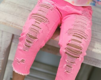 pink jeans