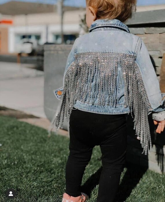Bling Fringe Denim Jacket Toddler 