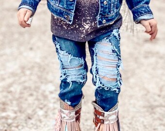 Toddler Ripped Jeans - Etsy