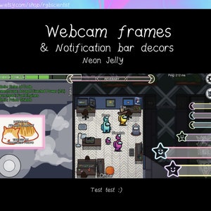 Neon Jelly Webcam Frames / Notification Bar Stream Decors - Etsy