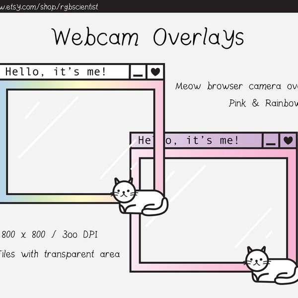 Cute Cat loaf browser Webcam Overlay