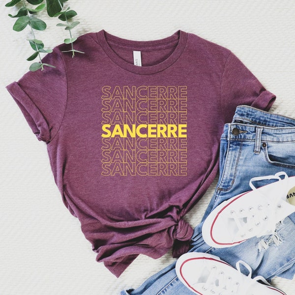 Sancerre Wine T-Shirt/White Wine Shirt/Wine Gift/Wine Tasting Shirt/Gift For Wine Lover/Sauvignon Blanc Wine T-shirt