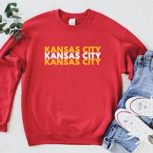 Kansas City Football Sweatshirt/Superbowl Inspirierter Sweatshirt/Gameday Sweatshirt/Geschenk für Chiefs Fan