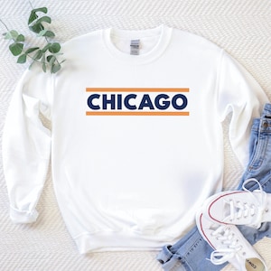 Chicago Bears Inspired Sweatshirt/Chicago Football Sweatshirt/Gameday Sweatshirt/Chicago Sweatshirt/Gift for sports fan