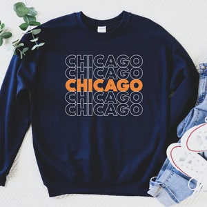Chicago Bears Inspired Sweatshirt/Chicago Football Sweatshirt/Gameday Sweatshirt/Chicago Sweatshirt/Gift for sports fan