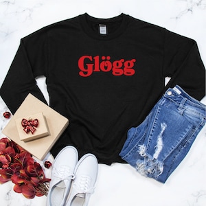 Glögg Christmas Sweatshirt/Swedish Christmas Sweatshirt/Swedish God Jul Sweatshirt/Glogg Swedish Sweatshirt