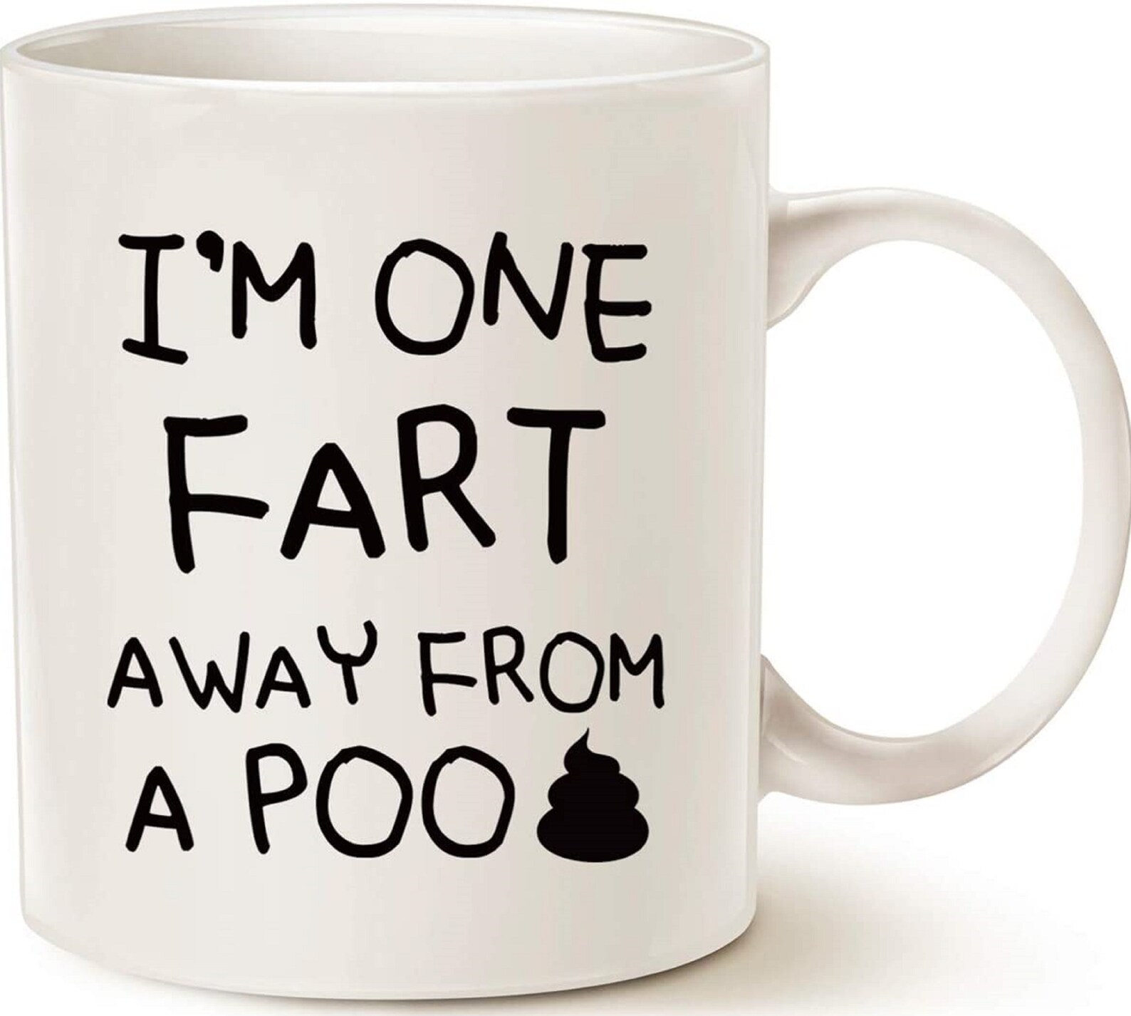 I'm one fart away from a Poo Funny Quote Coffee Mug | Etsy