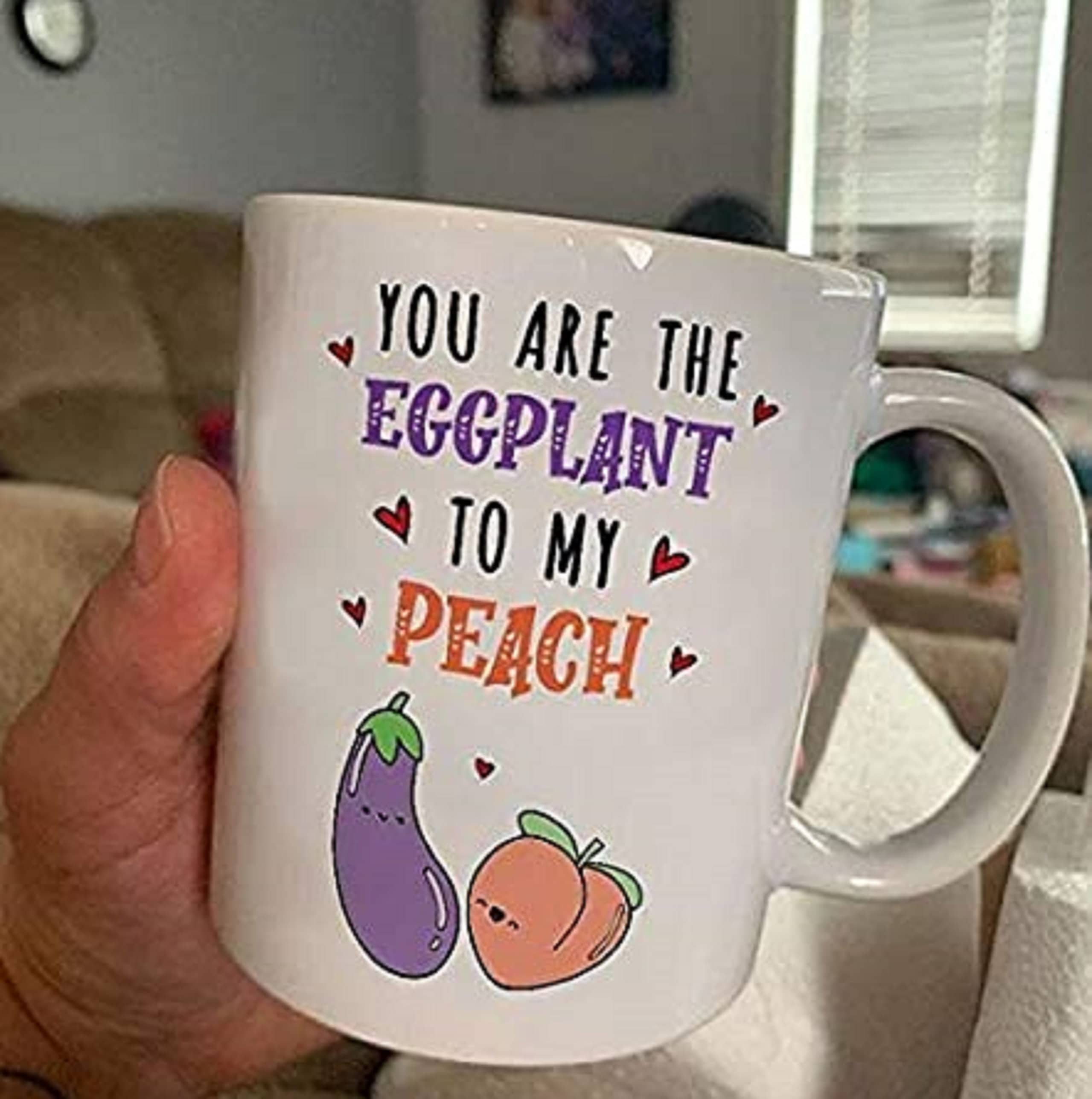 You Are The Eggplant To My Peach Mug Funny Eggplant Peach Etsy