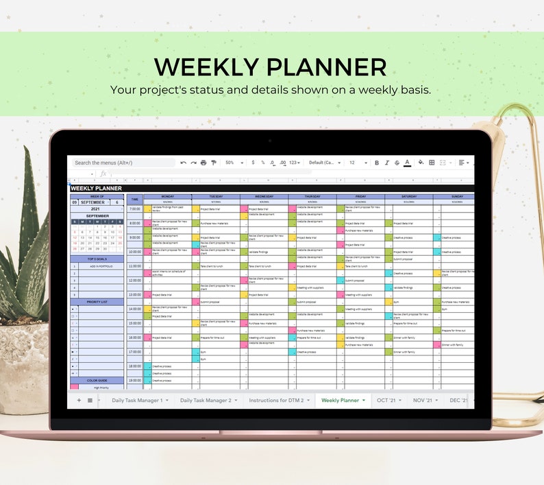 Google Sheets Project Management the Ultimate Planner - Etsy
