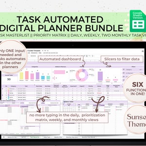 Google Sheets Planner, To Do List Spreadsheet, Priority Matrix, Task Planner Digital, Weekly Planner Spreadsheet, Google Sheets Template