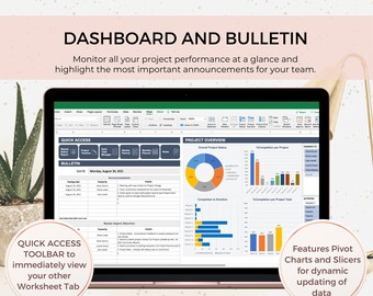Project Management Template, Excel Dashboard, Project Tracker, Project  Planner, Excel Template, Project Timeline, Gantt Chart, Task Tracker - Etsy