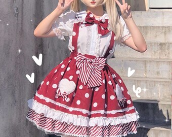Red Lolita Dress - Etsy
