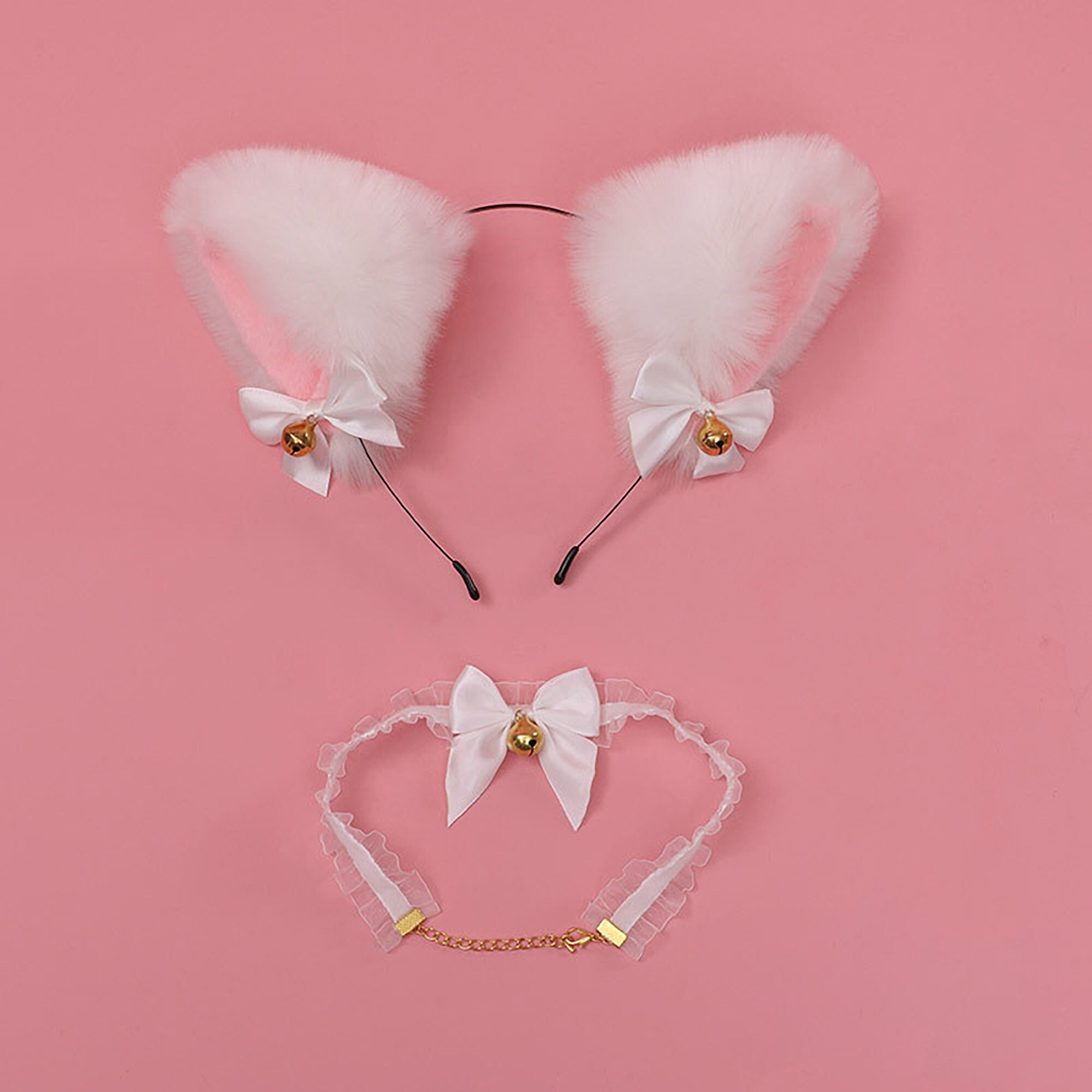 2 Piece Set kitten Ears Cosplay Lace Choker Cosplay Cat Etsy