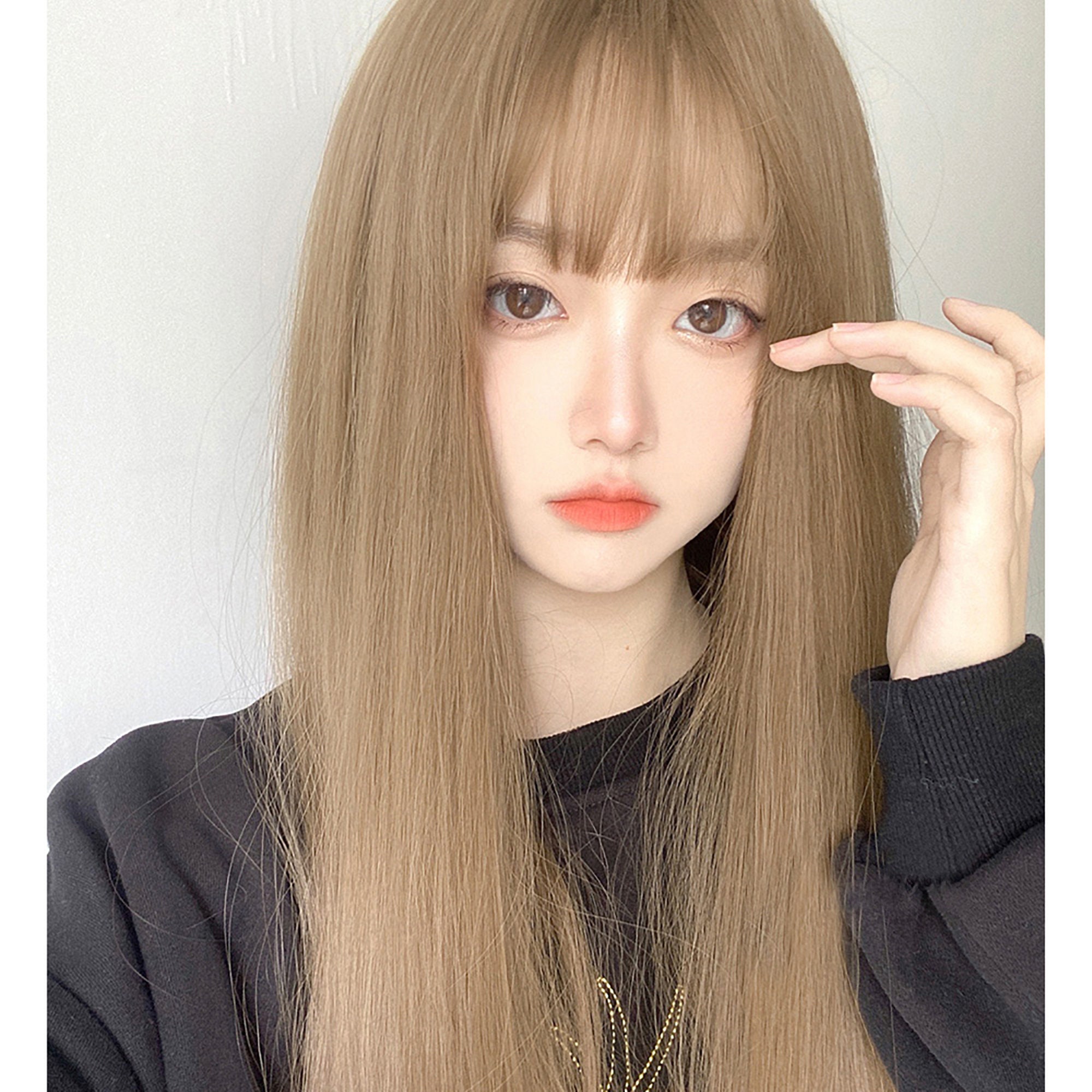 Honey Wig With Bangs Straight Wigs Cosplay Wigs Wigs for - Etsy UK