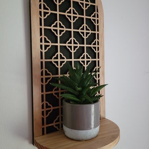 XL Floating Cathedral shelf - Accent shelf - plant shelf - wall décor- crystal display shelf - Wood shelf- Bohemian Wall Art
