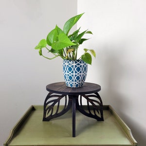 Large wood plant holder, indoor potted plant shelf, home decor, gift for plant lovers, pot holder table wooden display, boho decor, handmade