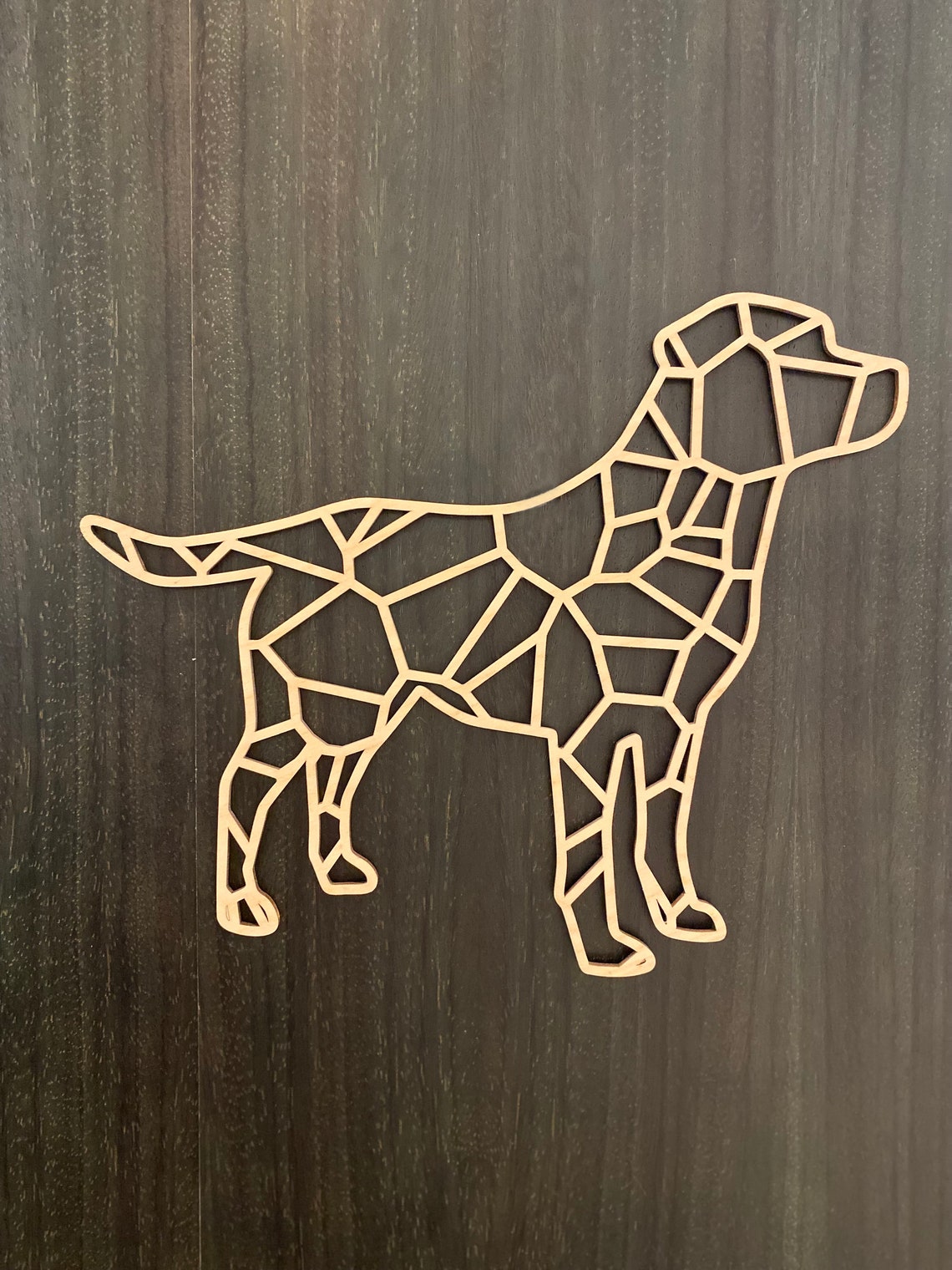 Geometric Wooden Dog Wall Art Dog Wall Decor Dog Lover Etsy