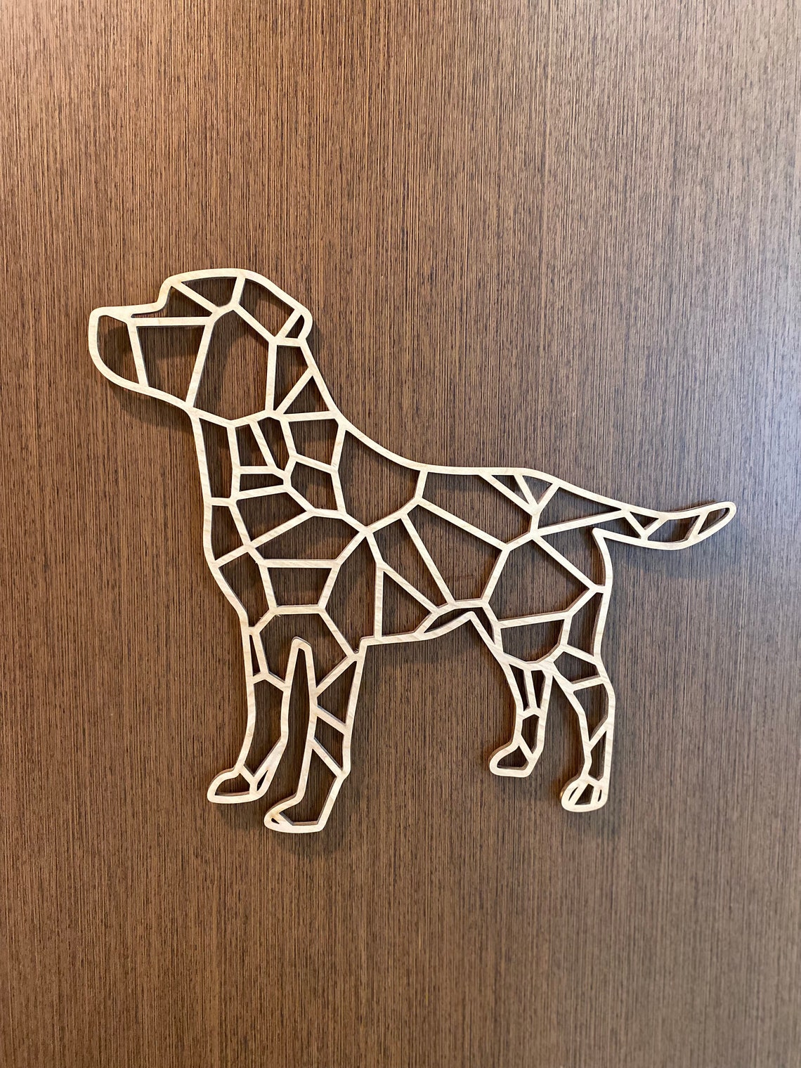 Geometric Wooden Dog Wall Art Dog Wall Decor Dog Lover Etsy