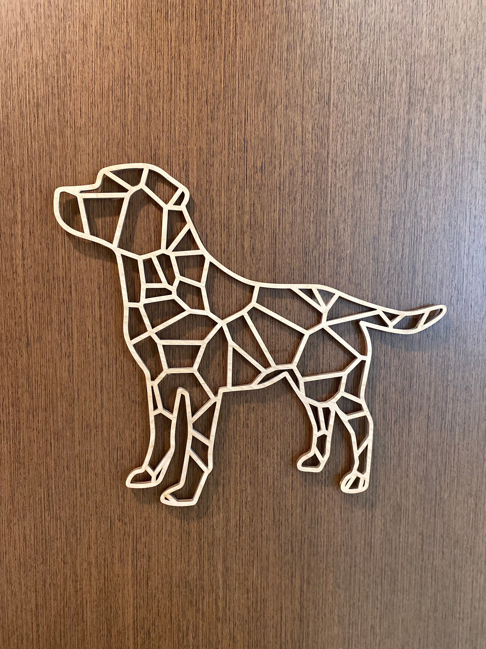 Geometric Wooden Dog Wall Art Dog Wall Decor Dog Lover Etsy