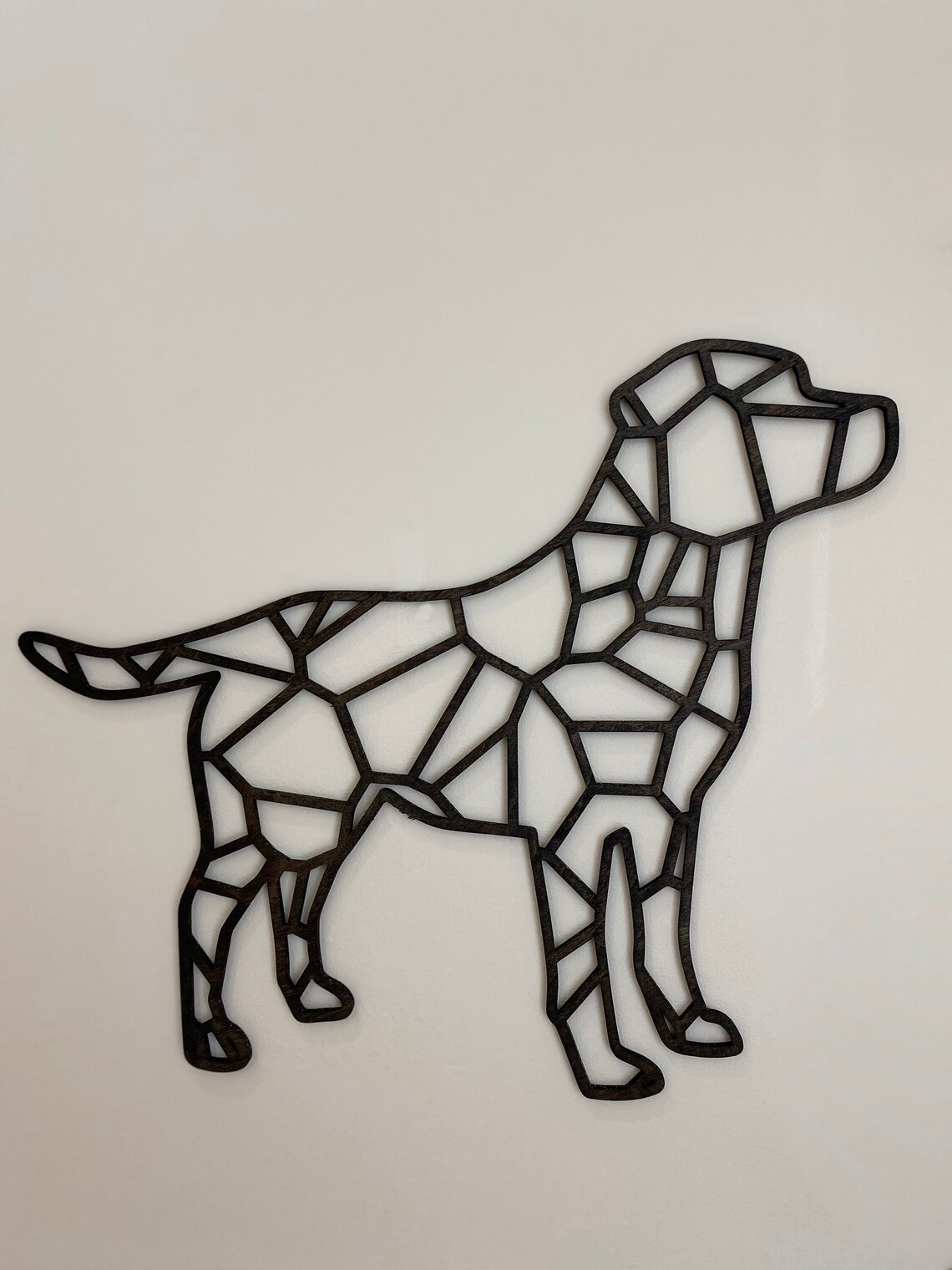 Geometric Wooden Dog Wall Art Dog Wall Decor Dog Lover Etsy