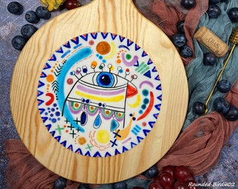 Handgemaakte keramische schotel - Cheeseboard - Houten Schotel - Serving Board - Kaasschotel - Kaasplank - Servies serveer - Eigentijds