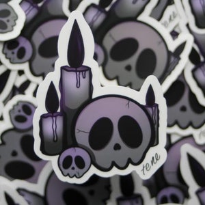 candles and skulls stickers