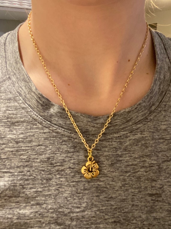 Gold Flower Chain Adjustable Necklace