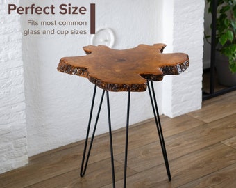 End Table made of Tunisian Olive Wood filled with top quality Resin | Home Decor | christmas gift