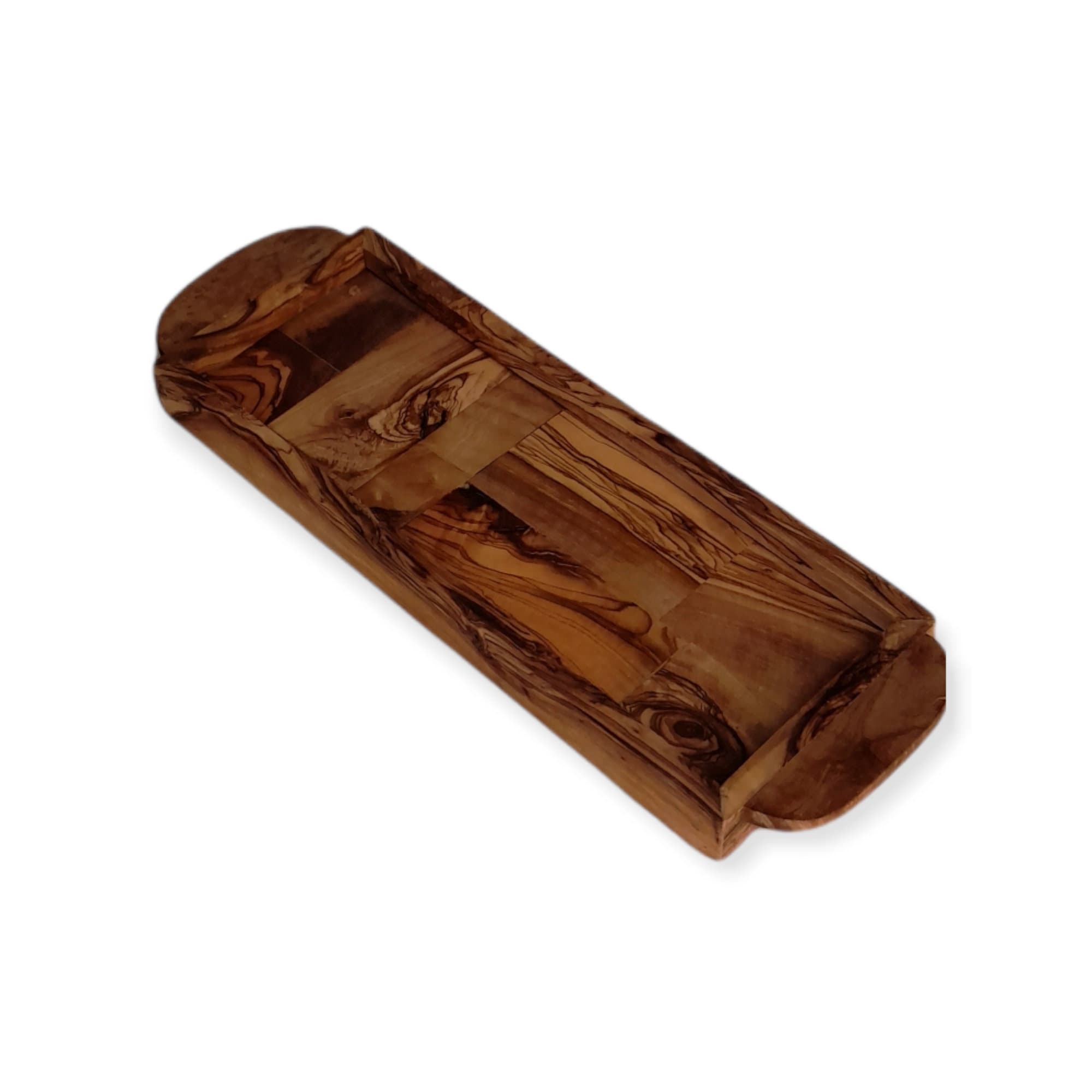 Olive Wood Serving Tray With Ergonomic Handles Decorative Etsy