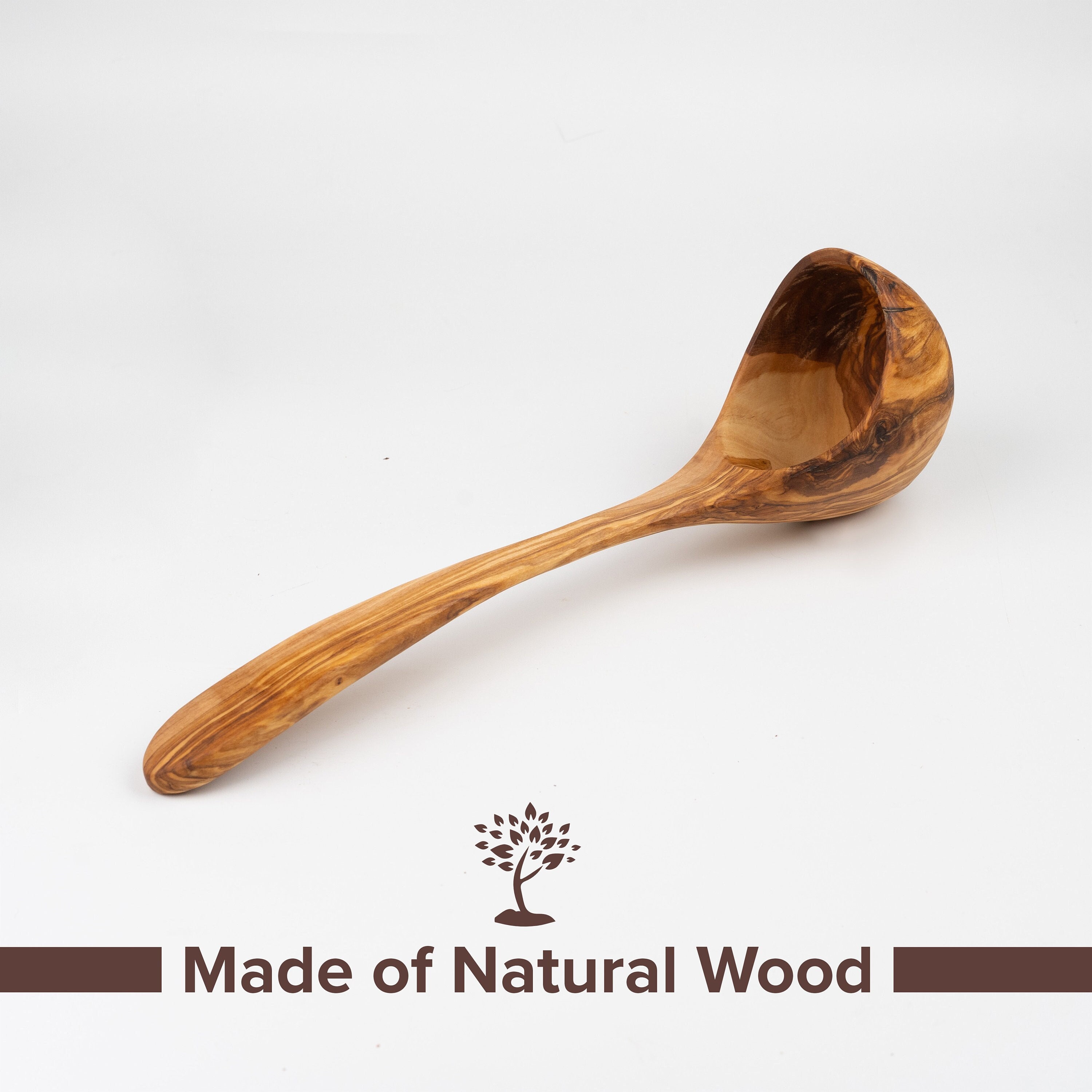 Personalized Wooden Ladle Handmade of Tunisian Olive Wood - Custom Soup ...