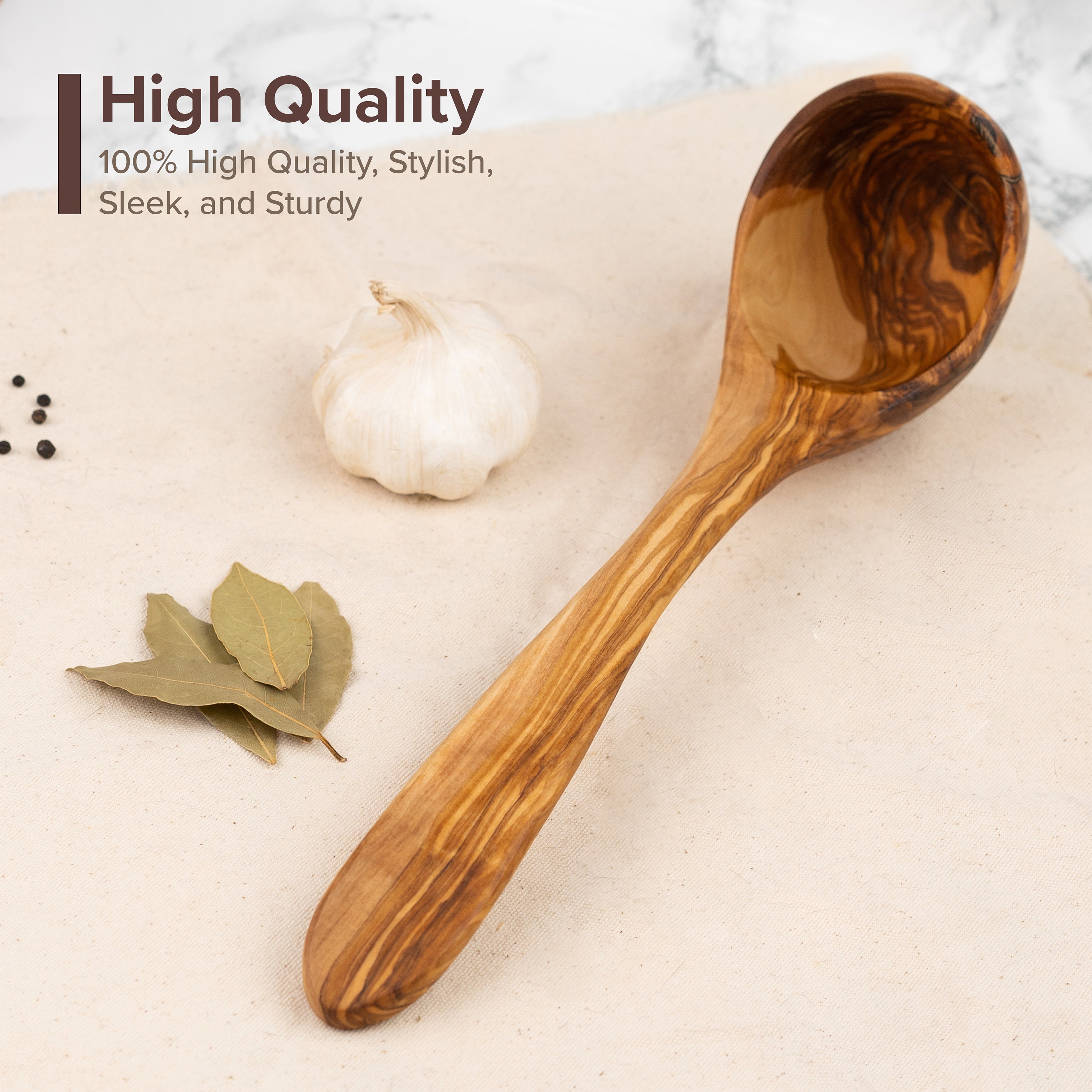 Personalized Wooden Ladle Handmade of Tunisian Olive Wood - Custom Soup ...