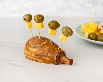 Wooden Toothpick Holder handmade from Olive Wood / Toothpick Dispenser