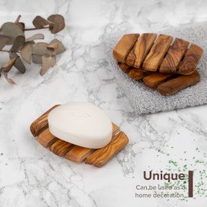 Soap Dishe made of Tunisian Olive Wood | Wooden Soap Dish | Wooden Soap Saver | Soap Deck