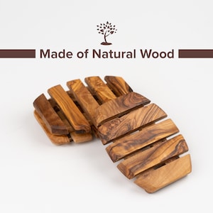 Set of 3x Soap Dishes made of Tunisian Olive Wood/Wooden Soap Dish/Wooden Soap Saver/Soap Deck