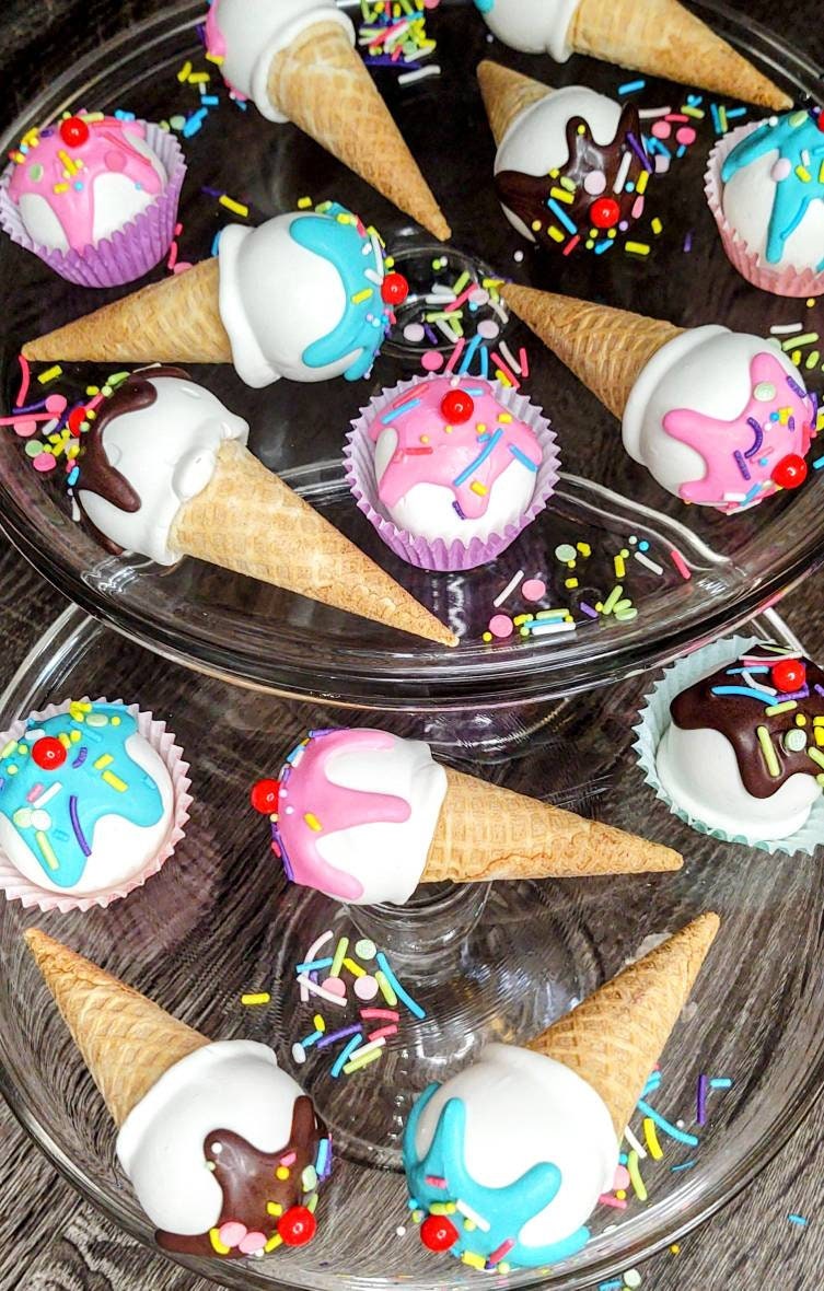 Mini Ice Cream Cones Small Tiny Sugar Cones for Cake Pops and Tiny