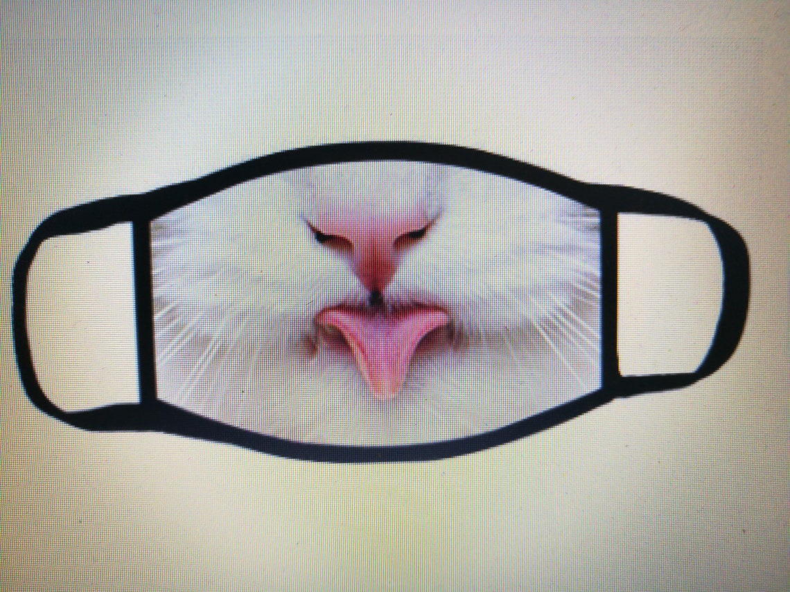 White cat face mask fashion Etsy