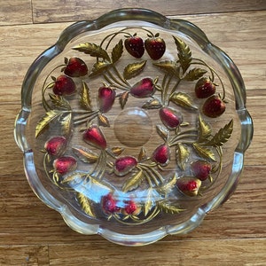 Aunt Sherry’s vintage strawberry glass serving bowl