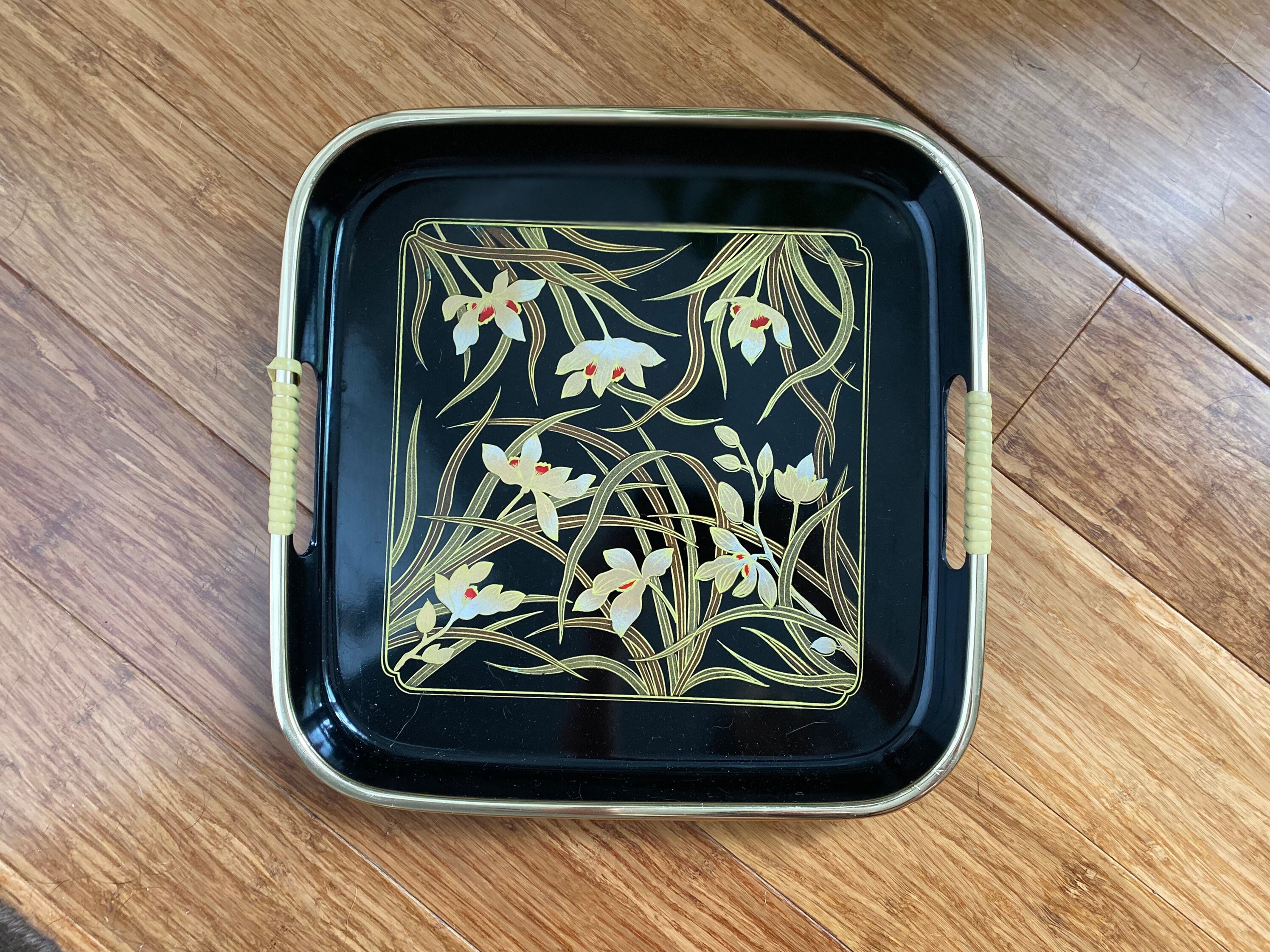 Vintage 1970s lacquer serving tray Etsy