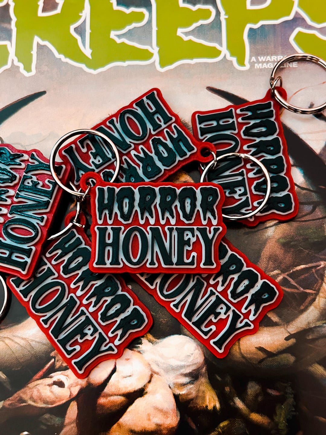 Horror Honey Keychain | 3D Printed | Spooky Gifts | Goth - Etsy