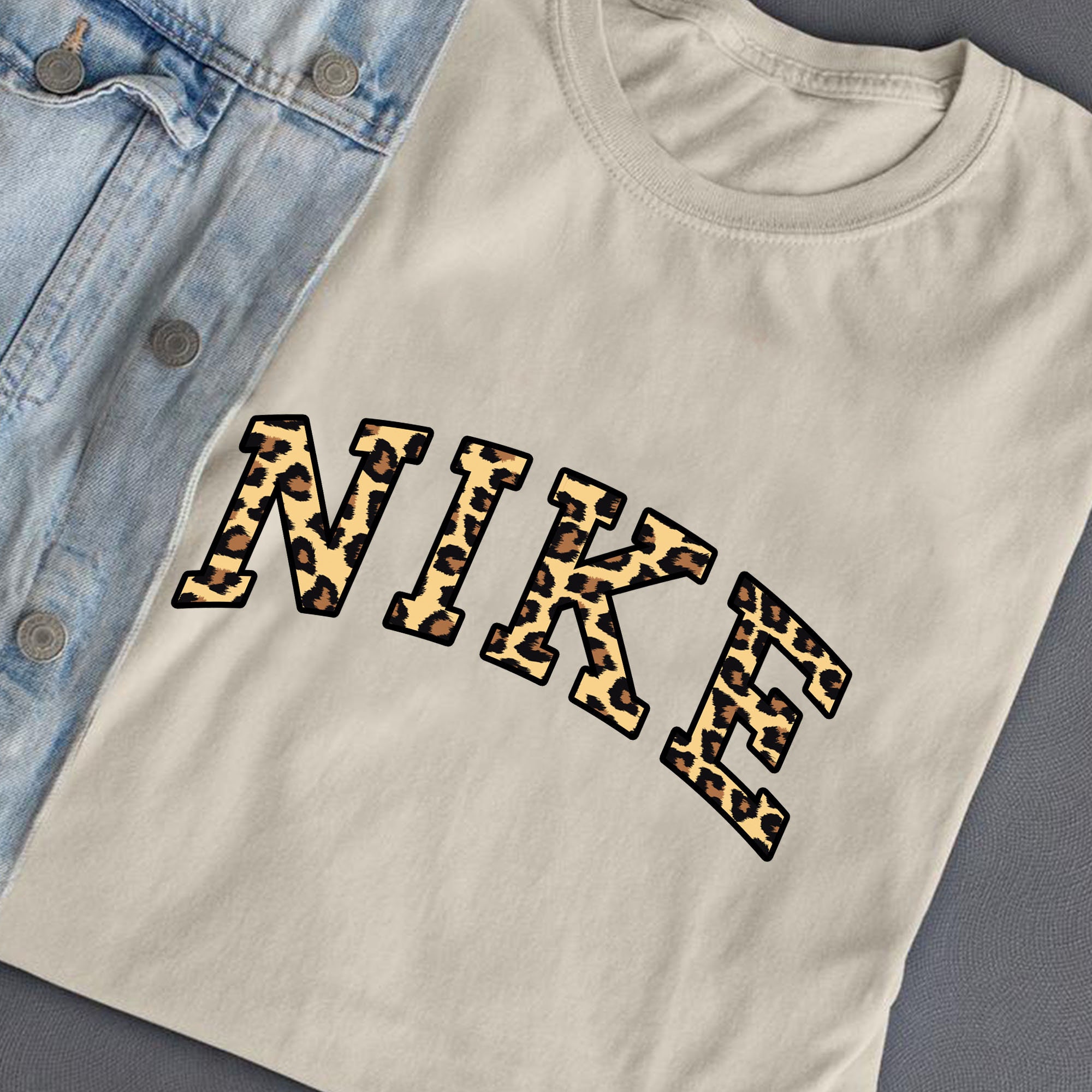 NIKE Leopard Crewneck Sweater T-shirt Inspired Nike | Etsy