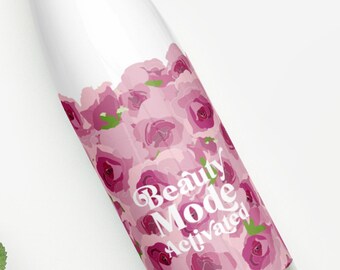 Beauty Mode Activated: Waterbottle (sportsbottle, flower bottle, rose bottle, rose theme, pink waterbottle, bridal gifts, wedding gift,)