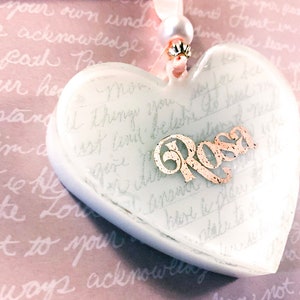 Recuerdo de corazón de palabra o letra personalizada (escritura preservada, decoración del corazón, carta personalizada, escritura, nombre, amante, escritura de preservación de s) uno
