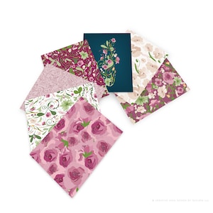 Pack de cartes à thème floral (papeterie, carte, cadeau de la fête des mères, collection printanière, cartes printanières, carte de vœux)