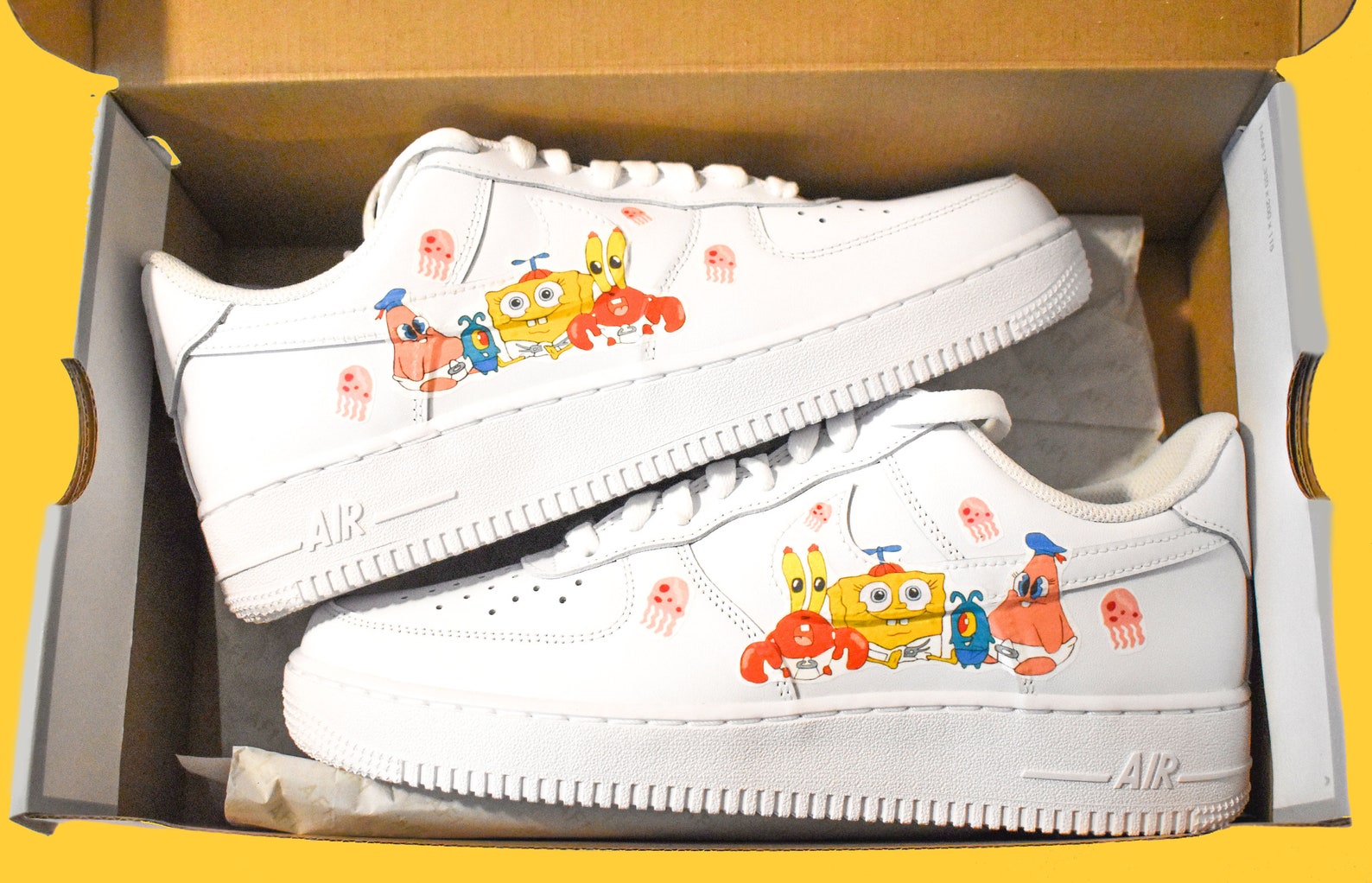 Baby Spongebob Nike Air Force 1 | Etsy