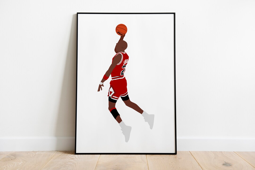 Michael Jordan Dunk Poster Michael Jordan Print Minimalist - Etsy