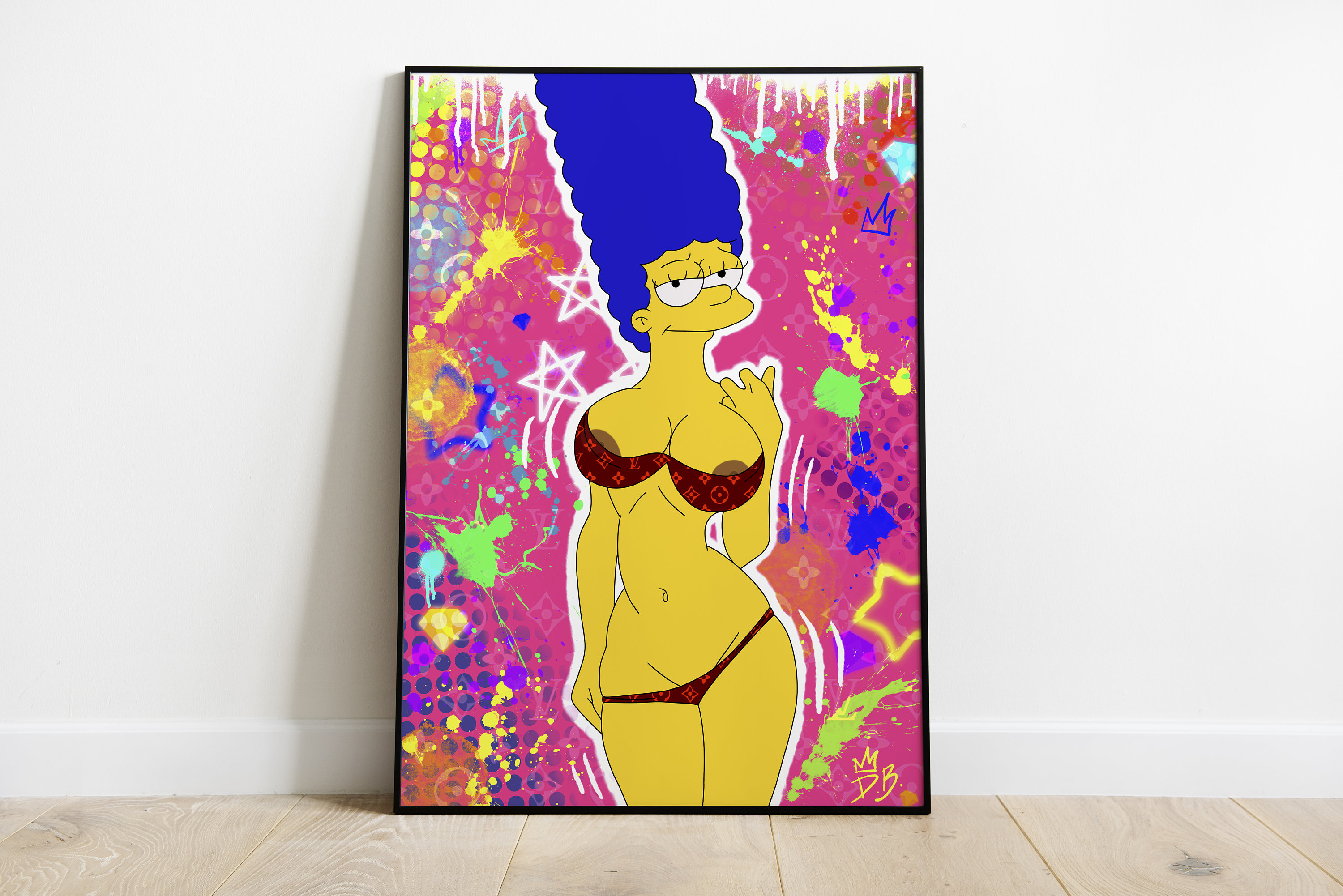 Modern Pop Art Digital Print Marge Simpson Digital Art Print